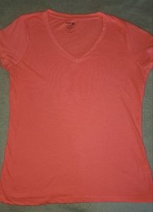 Apt 9 V Neck Tee Shirt Bright Orange Size Small